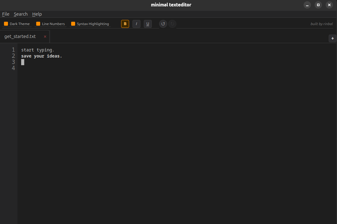 A document open in the focused MyEditor workspace
